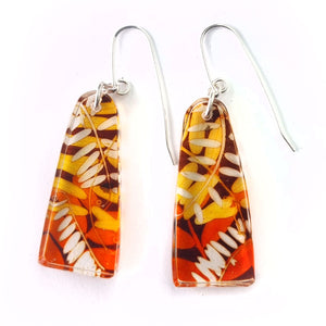 Orange & Brown Vetch | Tassel Earrings