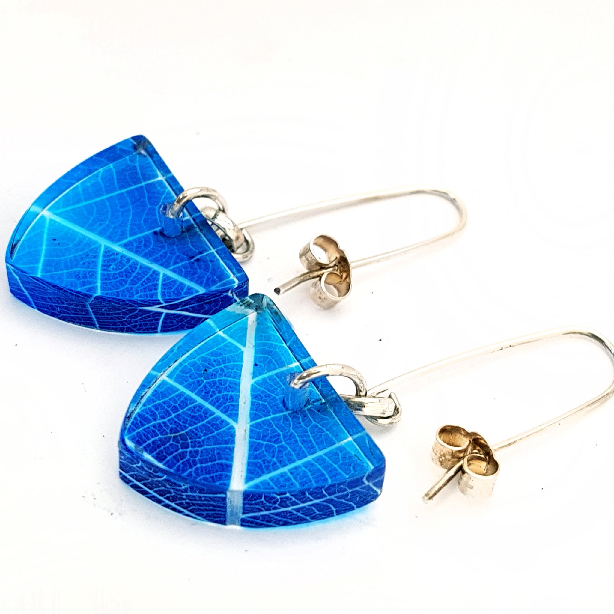 Amber long drop earrings Recycled Plastic Sue gregor