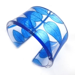 Blue Rowan | Wide Cuff Bracelet | Recycled Plastic