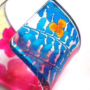 'Ghibli' Floral Cuff bracelet | Recycled Perspex