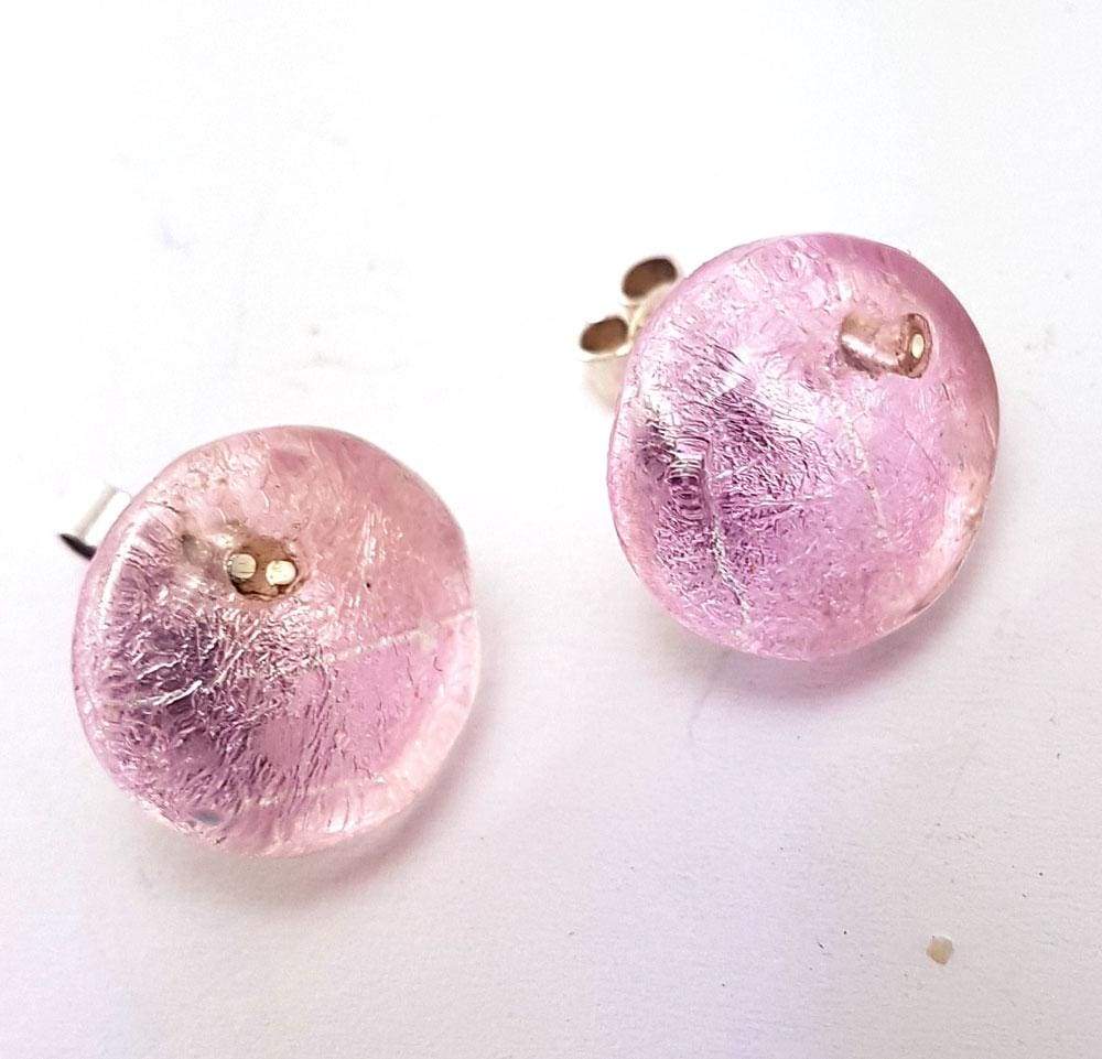 Pale Pink Stud Earrings | Recycled plastic