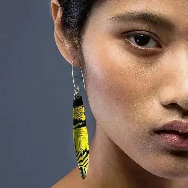 Amber Conifer | Drop Earrings | Recycled Perspex Sue Gregor