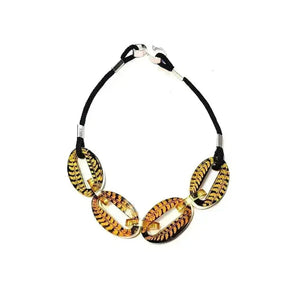 Amber Fern | Oval Chain Necklace| Recycled Perspex Sue Gregor