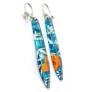 Aqua Mist Regency | Long Drop Earrings | Recycled Perspex Sue Gregor