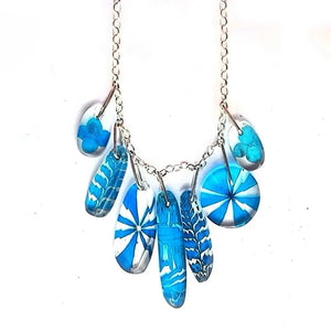 Blue Collections Necklace | Recycled Perspex | 3 Lengths necklace Sue Gregor 20" 
