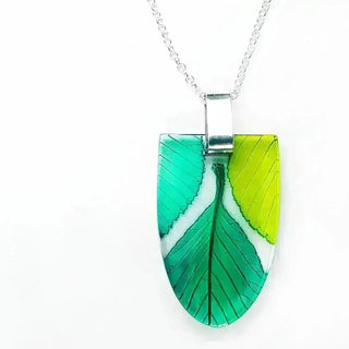 Fresh Green Pendant | Whitebeam leaf Perspex Sue Gregor