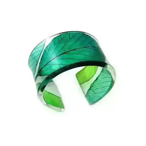 Fresh Green Whitebeam | Cuff | Recycled Perspex Sue Gregor