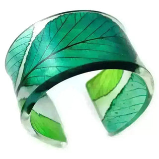 Fresh Green Whitebeam | Cuff | Recycled Perspex Sue Gregor