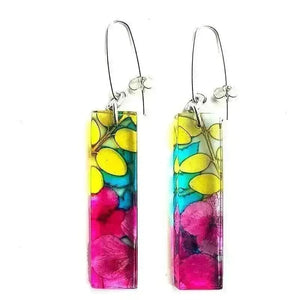 Ghibli | Rectangle Earrings | Recycled Perspex Sue Gregor