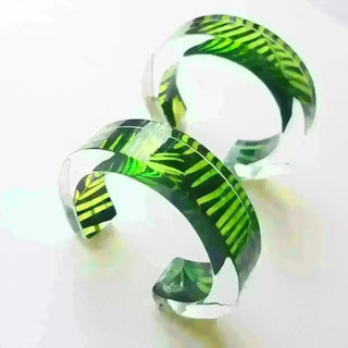 Green Dip-Dye Conifer | Hoop Earrings Sue Gregor