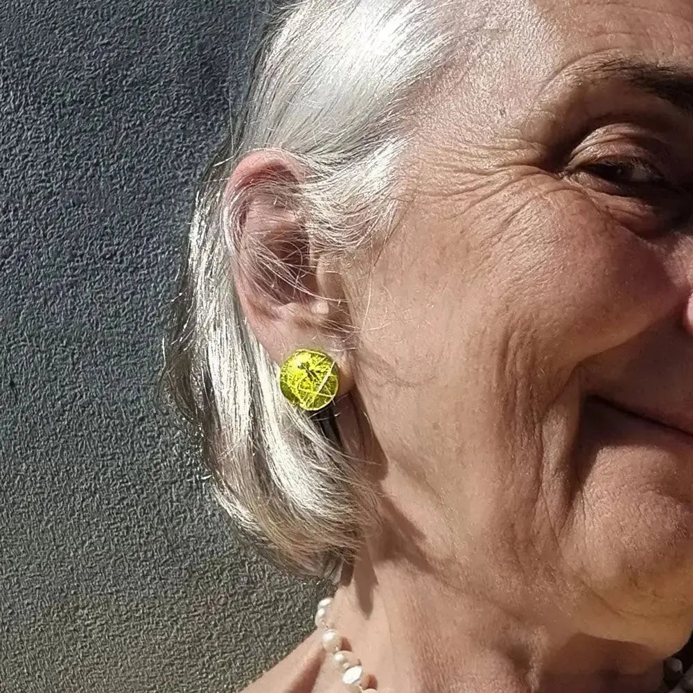 Yellow plastic hotsell earrings