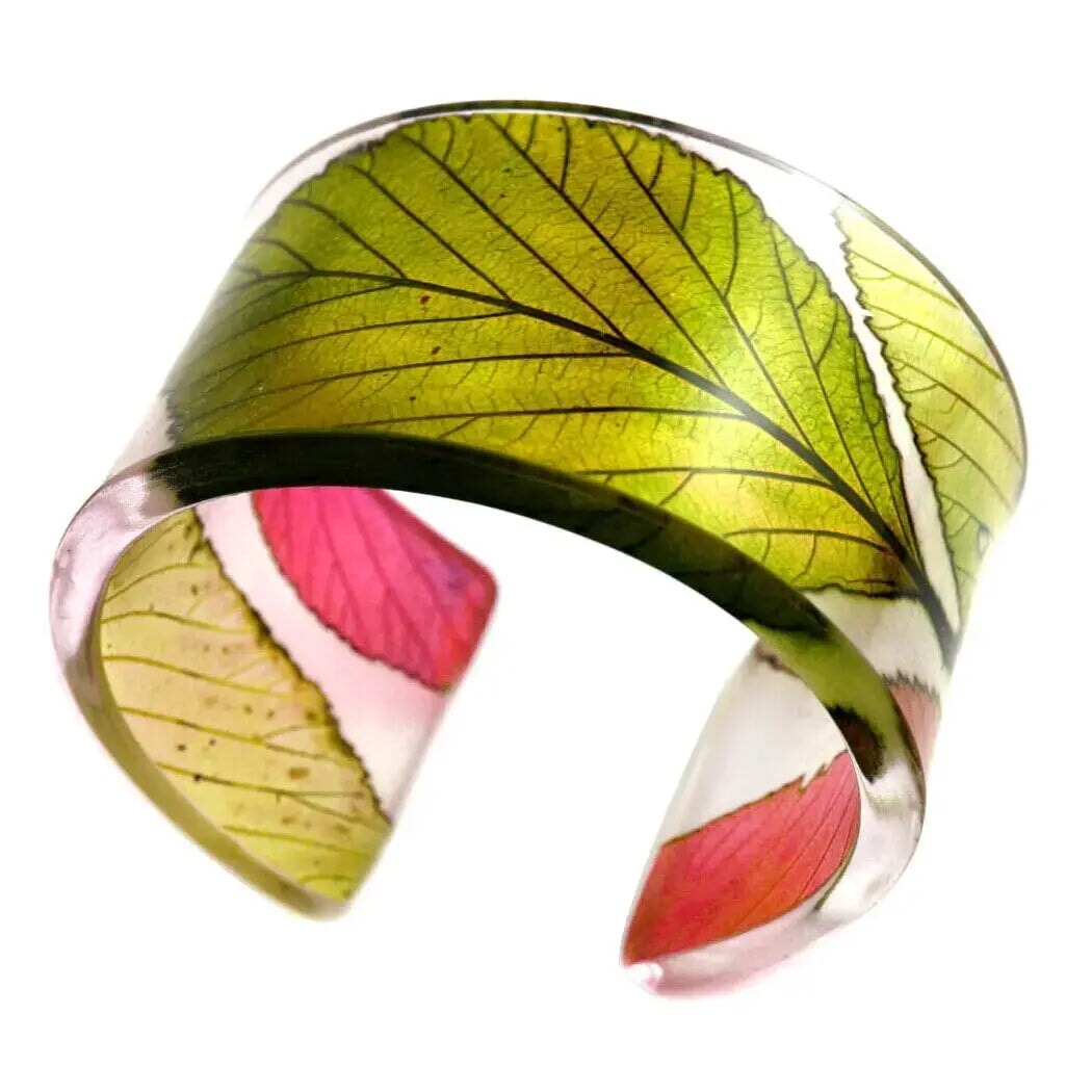 Olive Whitebeam | Wide Cuff | Recycled Perspex Cuff Sue Gregor Medium Wrist 