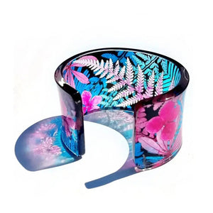 Pale Pink Fernery cuff Recycled Plastic Sue Gregor