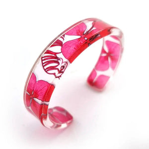 Pink Hydrangea Slim Bracelet| Recycled Perspex bracelet Sue Gregor 