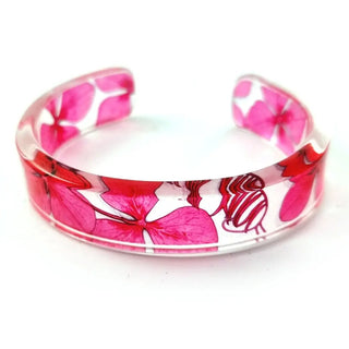 Pink Hydrangea Slim Bracelet| Recycled Perspex bracelet Sue Gregor Small Wrist 