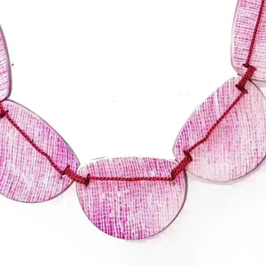 Pink Hydrangea | stitched Necklace Sue Gregor