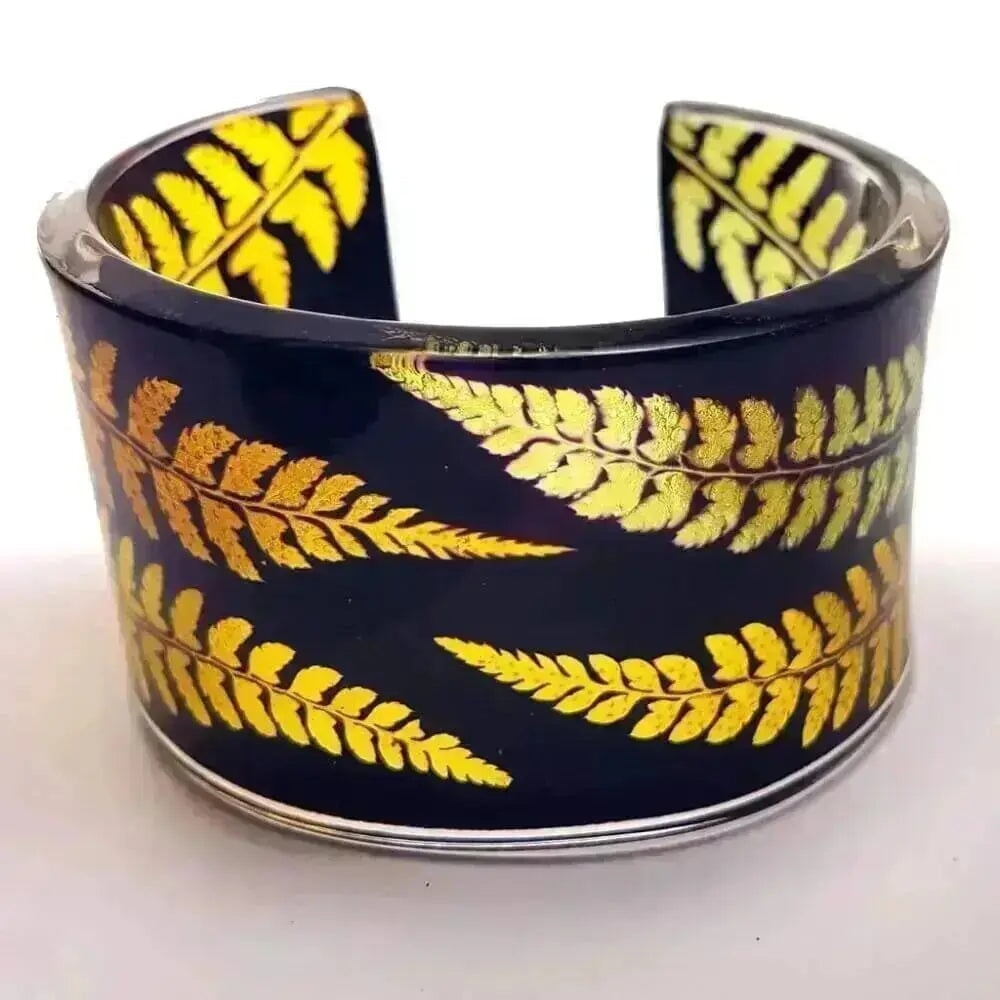 Amber Fern | Wide Cuff | Recycled Perspex Sue Gregor