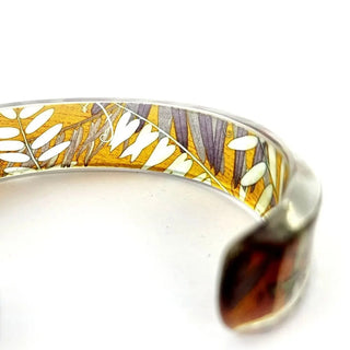 Toffee & Grey Vetch Slim Bracelet | Recycled Perspex Cuff Sue Gregor 