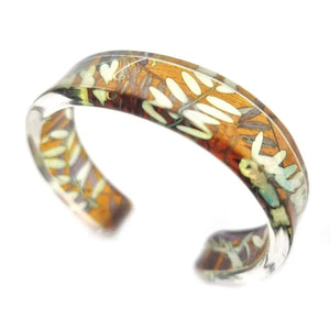 Toffee & Grey Vetch Slim Bracelet | Recycled Perspex Cuff Sue Gregor Large Wrist 