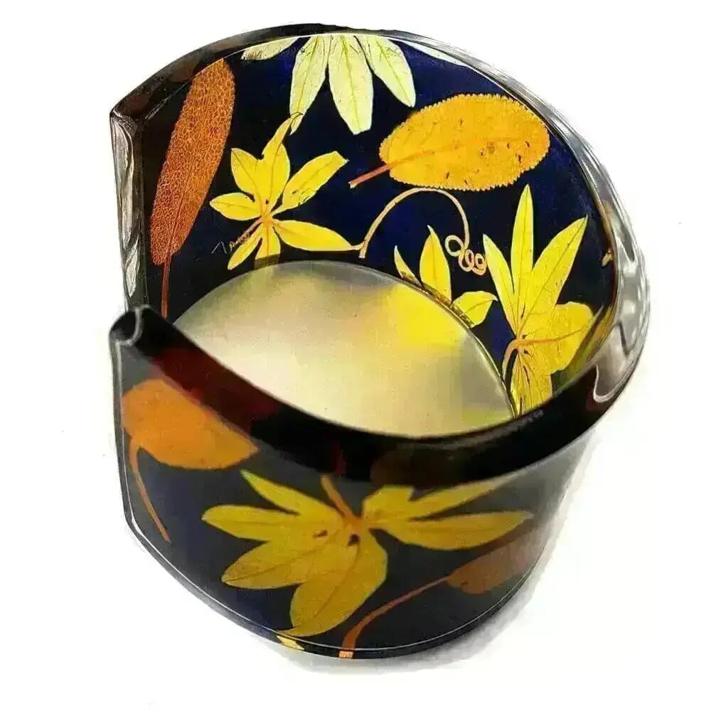 Turmeric & Navy | Wide Cuff | Recycled Perspex Sue Gregor