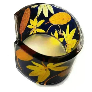 Turmeric & Navy | Wide Cuff | Recycled Perspex Sue Gregor