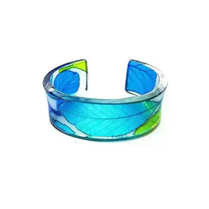 Turquoise Whitebeam | Narrow Cuff | Recycled Perspex Sue Gregor