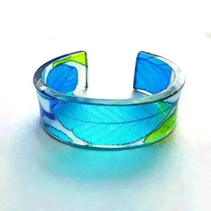 Turquoise Whitebeam | Narrow Cuff | Recycled Perspex Sue Gregor